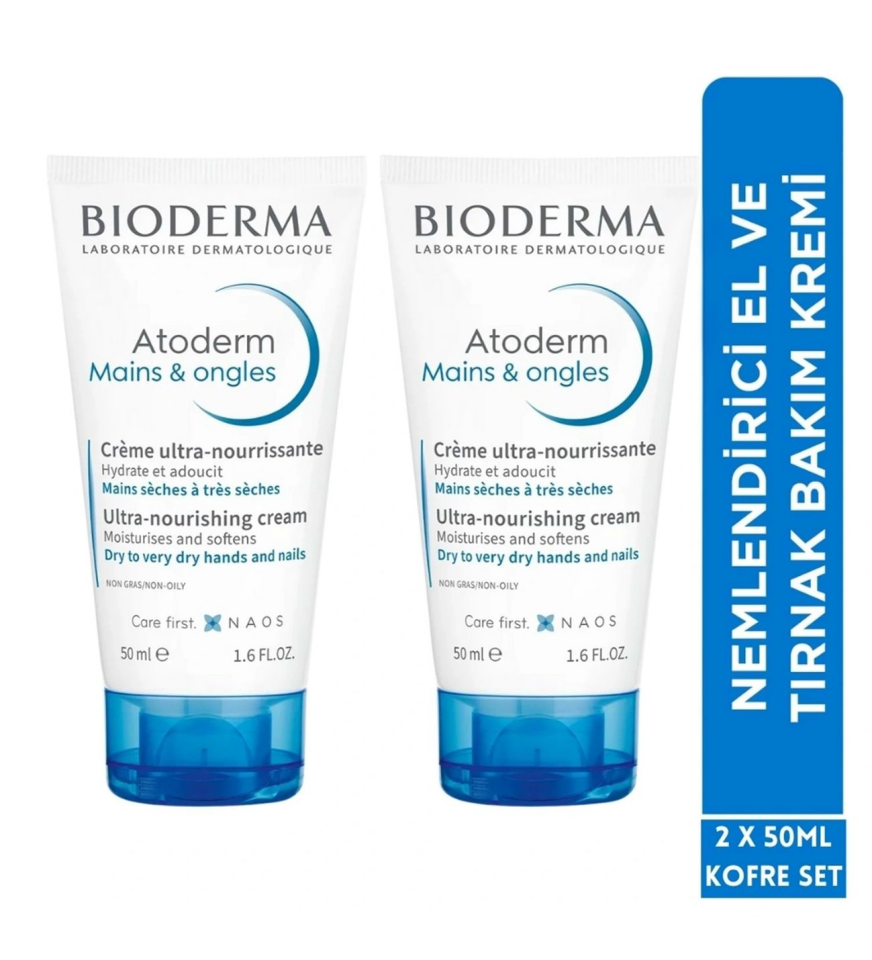 Bioderma Atoderm El ve Tırnak Bakım Kremi 2x50ml İkiz Set