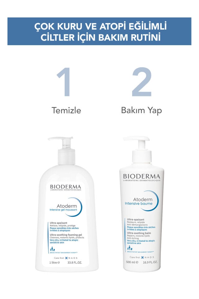 Bioderma Atoderm Intensive Foaming Gel Çok Kuru Atopi Eğilimli Ciltler Temizleme Jeli Niasinamid 200 ml