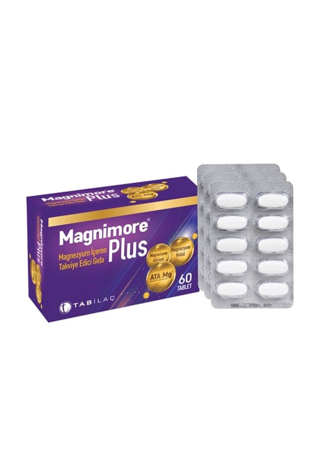 Tab Magnimore Plus 60 Magnezyum İçeren Takviye Edici Gıda