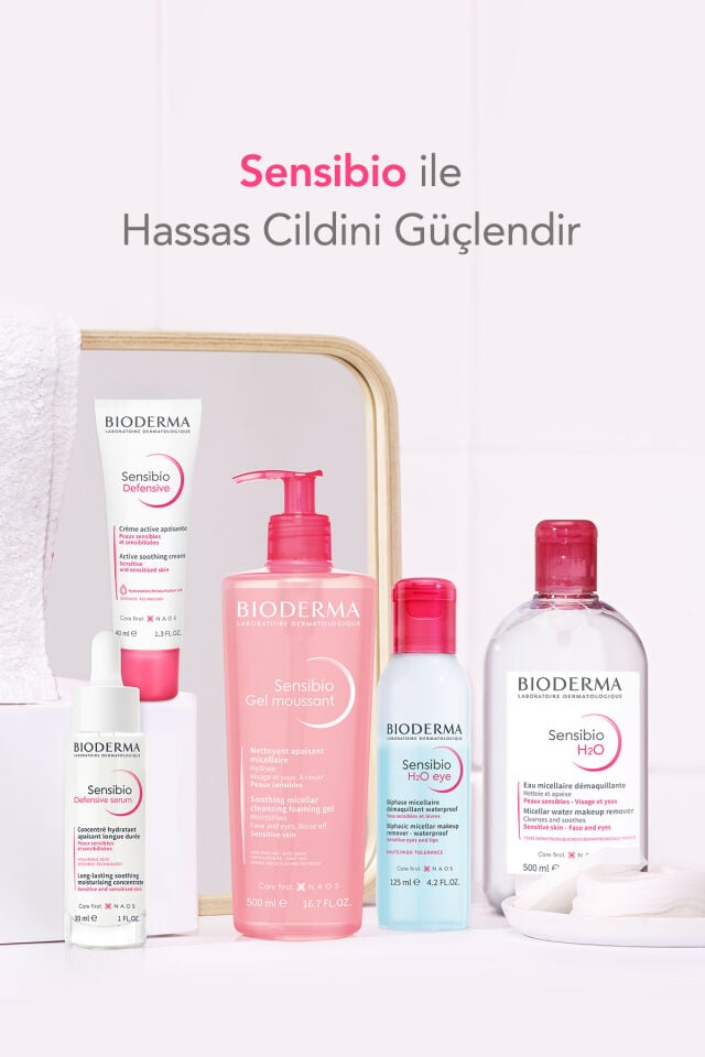 Bioderma Sensibio H2O Micellar Makyaj Temizleme Suyu 2'li Set Hassas ve Tüm Ciltler Yüz ve Göz Çevresi 500 m