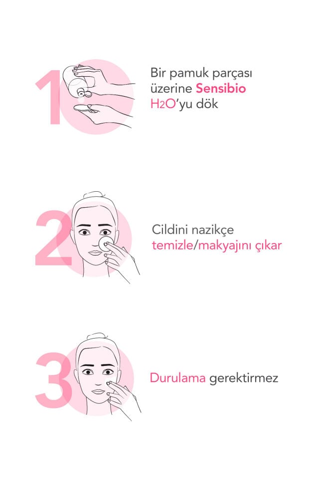 Bioderma Sensibio H2O Micellar Makyaj Temizleme Suyu 2'li Set Hassas ve Tüm Ciltler Yüz ve Göz Çevresi 500 m