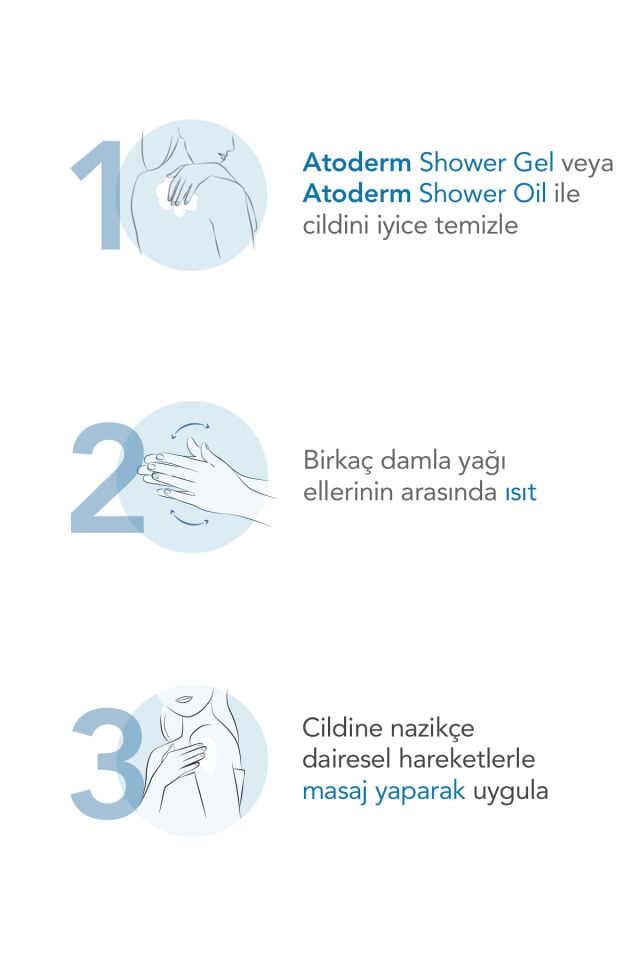 Bioderma Atoderm 2-in-1 Body Oil Kuru Ciltler Jojoba Yağı İçeren Nemlendirici Çatlak Yağı Yüz Vücut Saç 150ml