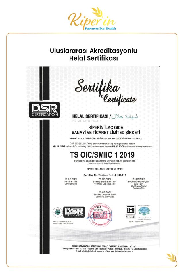 Kiperin Collagen %100 Saf Ve Doğal Yüksek Biyoaktif Çift Hidrolize Kolajen Peptitler Içeren Diyet Takviyesi(50günlük)