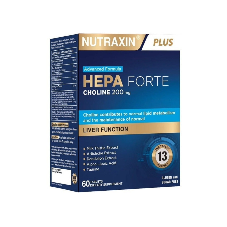 NUTRAXIN PLUS HEPA FORTE 60 TABLET