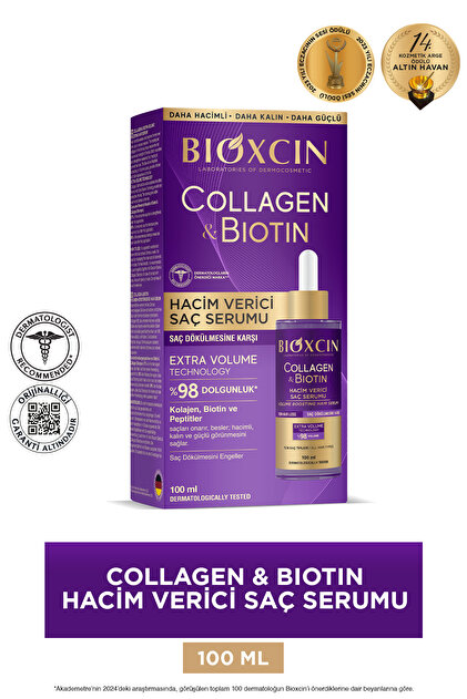 BIOXCIN COLLAGEN BIOTIN 300ML+SAÇ DÖKÜLMESİNE KARŞI SERUM 100ML AVANTAJLI PAKET