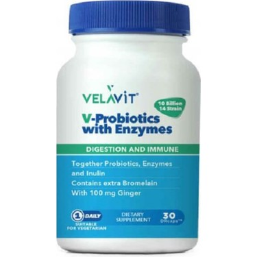 Velavit V-Probiotics With Enzymes 30 Tablet