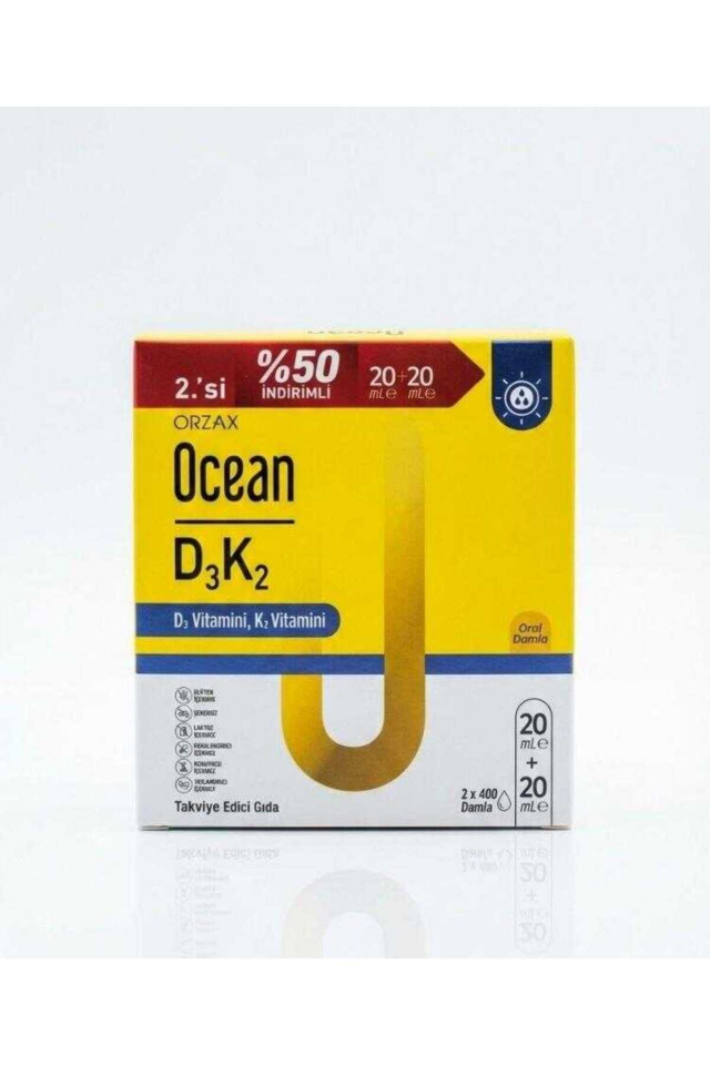 Ocean D3K2 Damla 20+20 ml - İkincisi %50 İndirimli