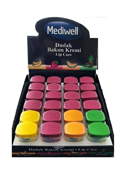 Mediwell Dudak Bakım Kremi Stant 24'lü