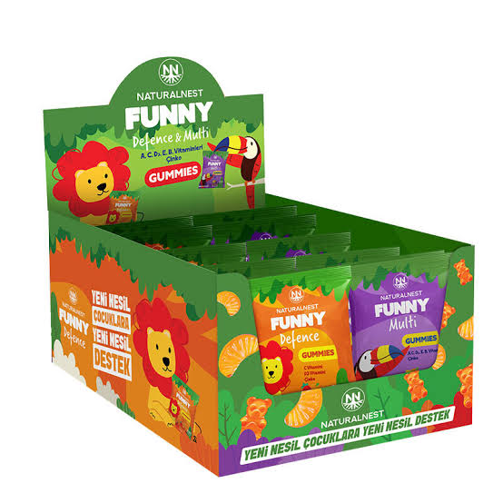 Naturalnest Funny Multi Defence Gummies 8'li - 36 Paket Stant