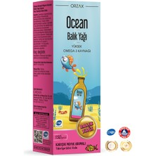 Ocean Tutti Frutti Karışık Meyve Aromalı Balık Yağı Şurup 150 ml