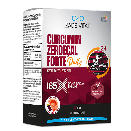 Zade Vital Curcumin Zedaçal Forte Daily 60 Yumuşak Kapsül