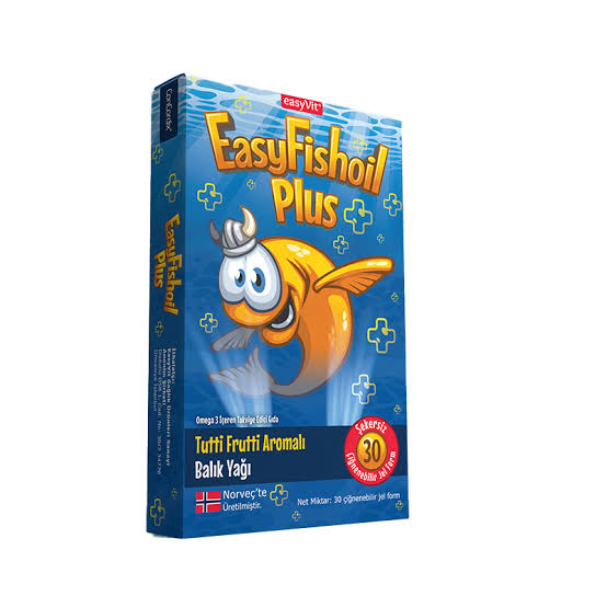 EasyFishoil Plus Balık Yağı Tutti Frutti Aromalı 30 Çiğnenebilir Jel