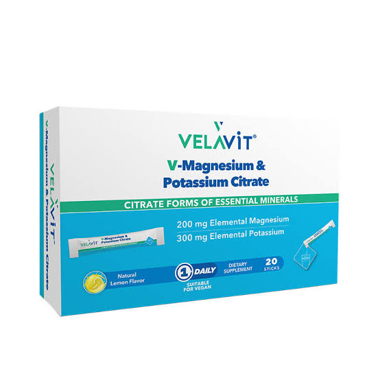 Velavit V-Magnesium & Potassium Citrate 20 Saşe