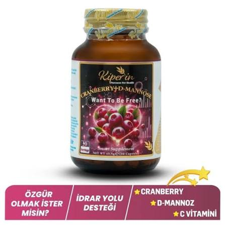 Kiperin Cranberry D-Mannoz 60 Kapsül