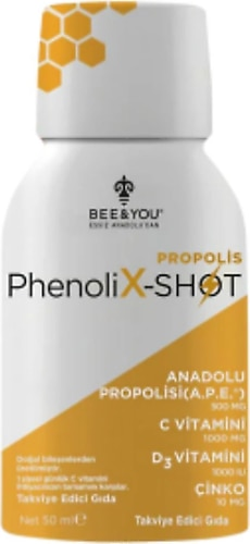 Bee & You Bee'o Up Çinko + D3 + C Vitamini Shot Propolis 50 ml 12'li