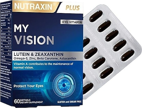Nutraxin Plus My Vision Göz Vitamini Lutein Zeaksantin 60 Kapsül