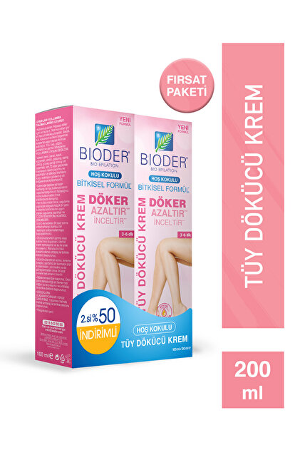 Bioder Tüy Dökücü Krem Kadınlara Özel 100 ml - 2 Adet