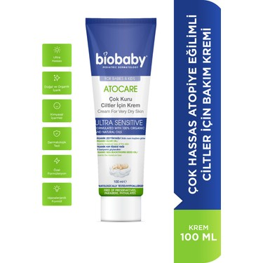 Biobaby Kuru ve Atopik Ciltler için Krem 100 ml