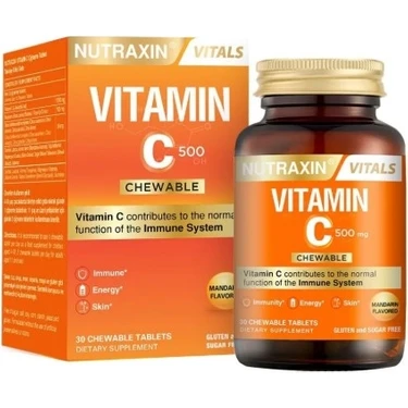 Nutraxin Vitamin C 500 Mg 30 Adet Çiğneme Tableti