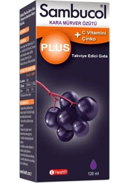 Sambucol Plus Kara Mürver Özütü C Vitamini Çinko 120 ml