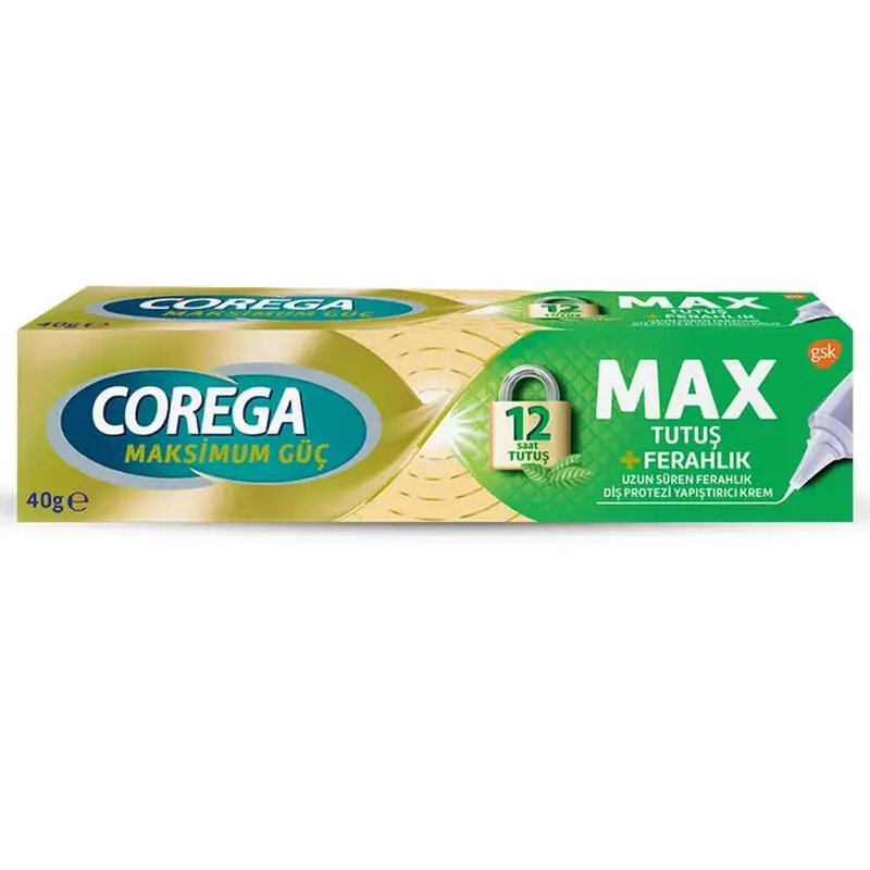 Corega Max Tutuş + Ferahlık 40 gr Protez Diş Yapıştırıcı