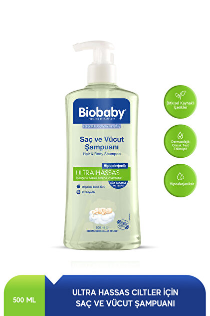 Biobaby Saç ve Vücut Şampuanı 500 ml
