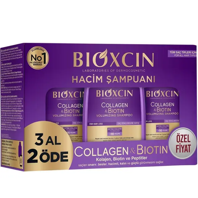 Bioxcin Collagen & Biotin Hacim Şampuanı 300 ml - 3 Al 2 Öde