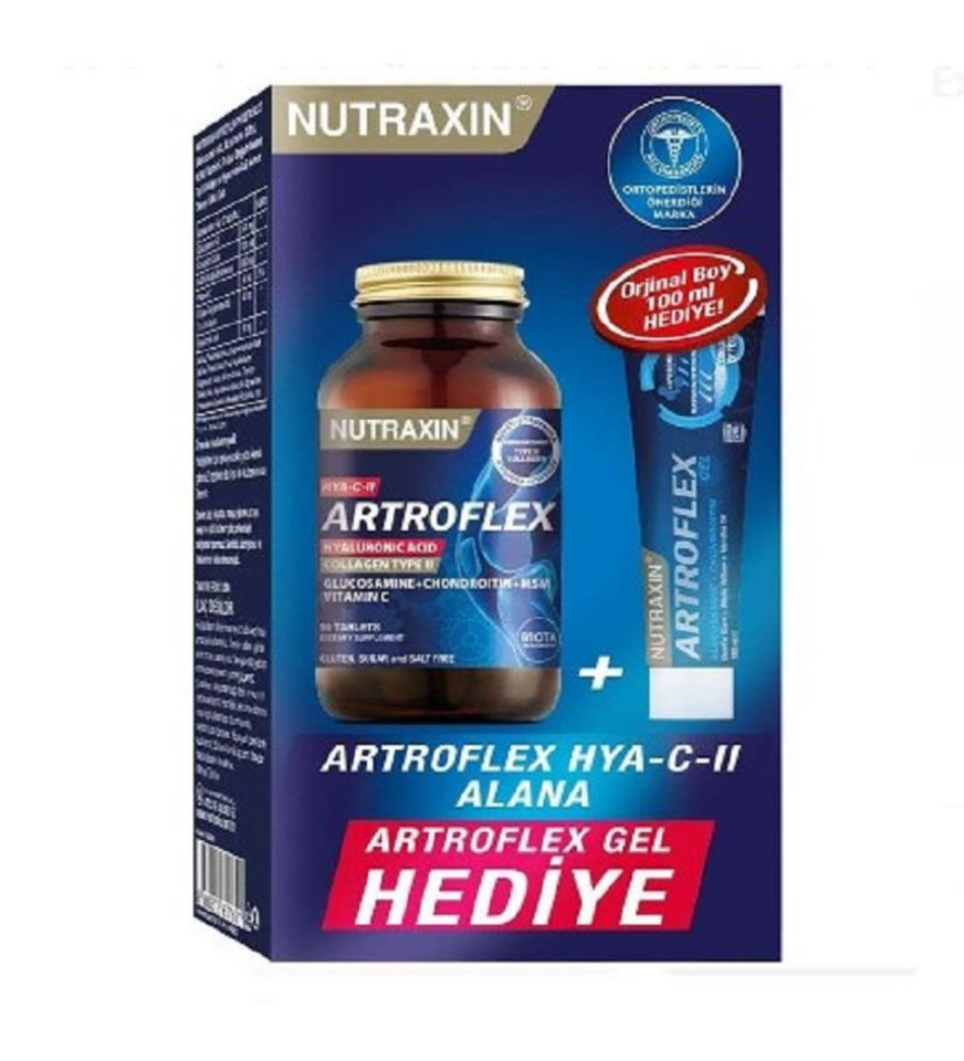 Nutraxin Artroflex Hya-C-II 90 Tablet + Extra Gel 100 ml Hediyeli