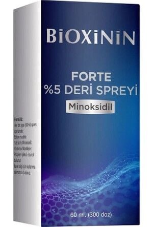 BİOXİNİN BİOXİNİN FORTE %5 DERİ SPREYİ 60 ML (300 DOZ)