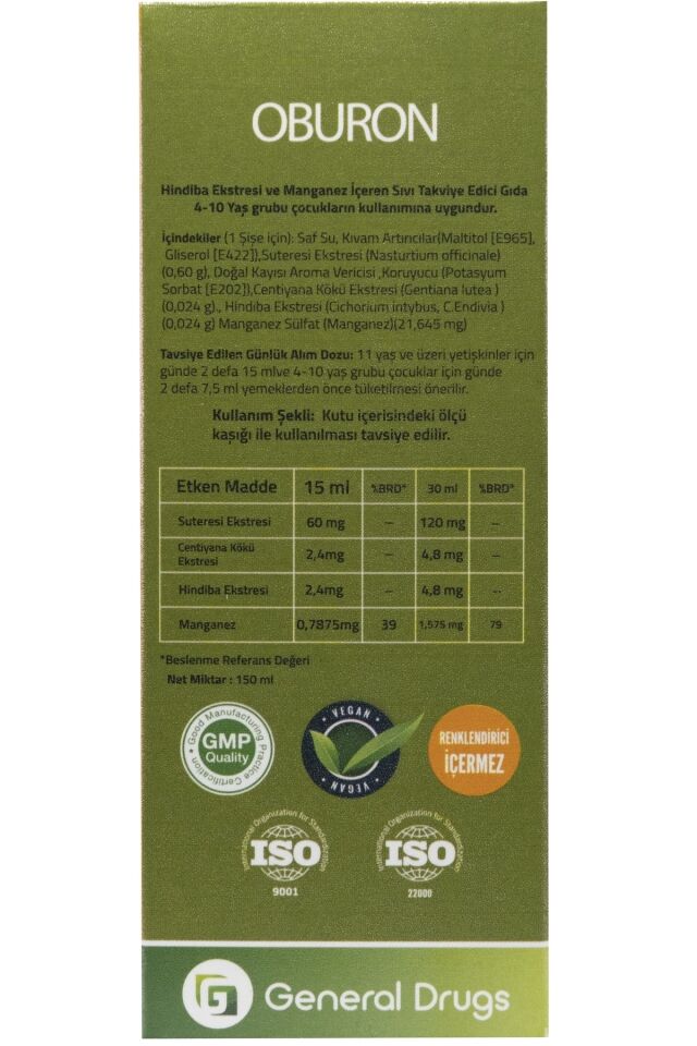 GENERAL DRUGS İLAÇ KOZMETİK VE GIDA SANAYİ Oburon