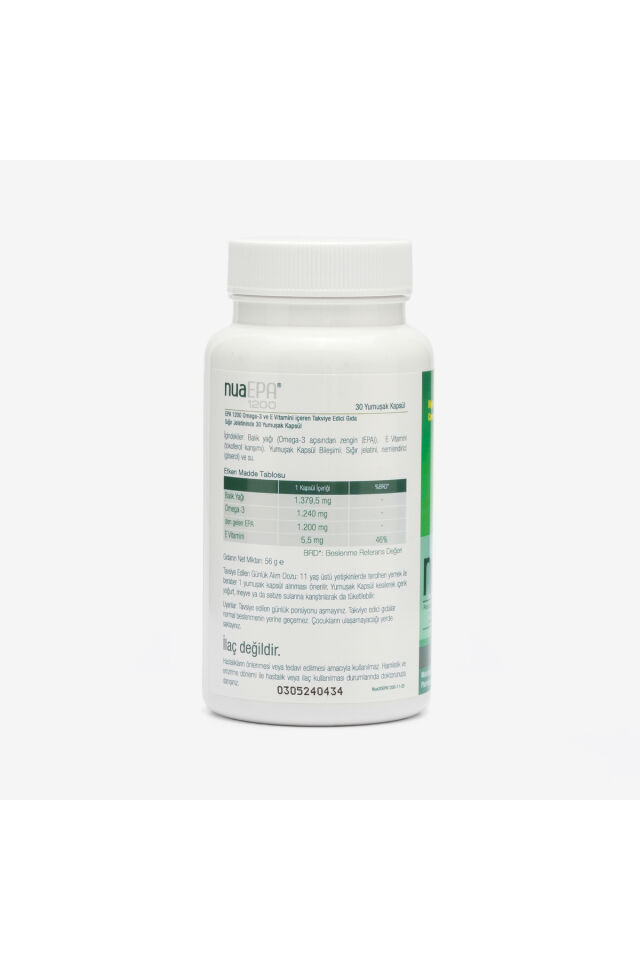 Nua Biological Nua Epa 1200 Omega-3 Içeren Takviye 30 Kapsül