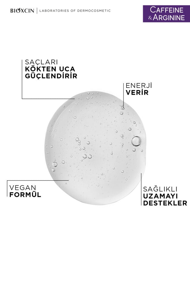 Bioxcin Caffeine & Arginine Şampuan 500 ml – Saç Dökülmesine Karşı Bakım • Tüm Saç Tipleri Kafein, Arjinin