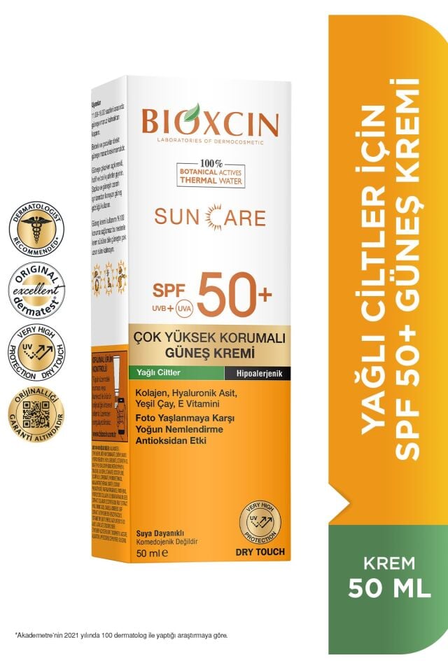 Bioxcin Sun Care Çok Yüksek Korumalı Yağlı Ciltler Için Güneş Kremi Spf 50+