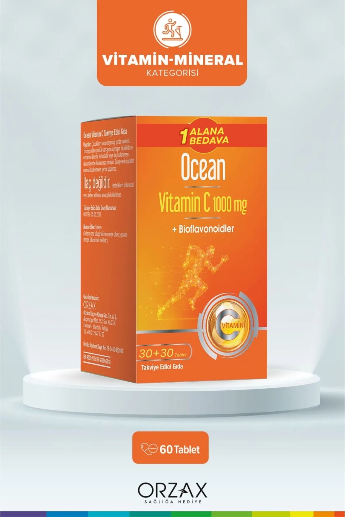 Ocean Vitamin C 1000 mg 30 Tablet - 1 Alana 1 Bedava
