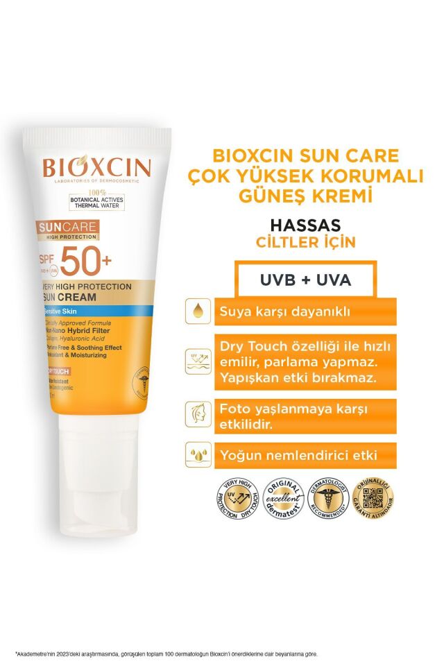 Bioxcin Sun Care Hassas Ciltler İçin Çok Yüksek Korumalı Güneş Kremi 50 SPF 50 Ml