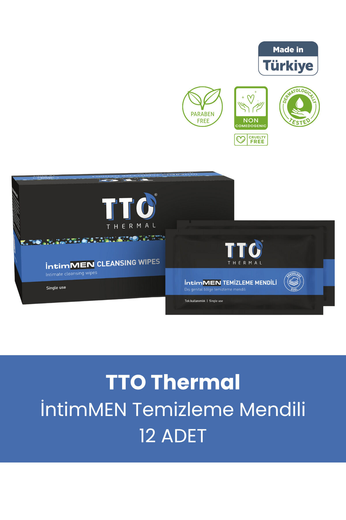 TTO Thermal Intimen Temizleme Mendili 12 Adet ( Kaşıntı, Koku, Mantar, )