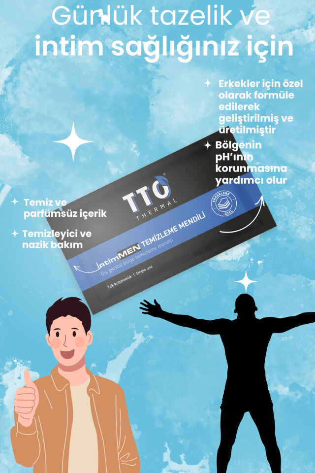 TTO Thermal Intimen Temizleme Mendili 12 Adet ( Kaşıntı, Koku, Mantar, )