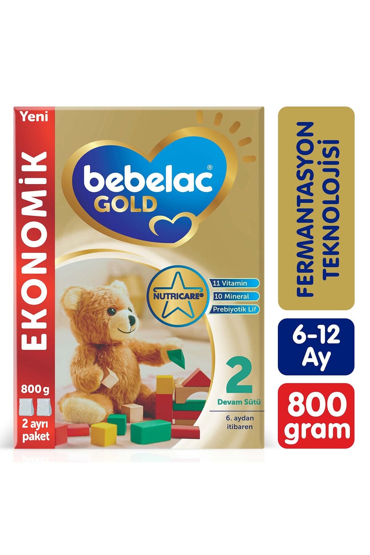 Bebelac Gold 2 Devam Sütü 800 g 6-12 Ay
