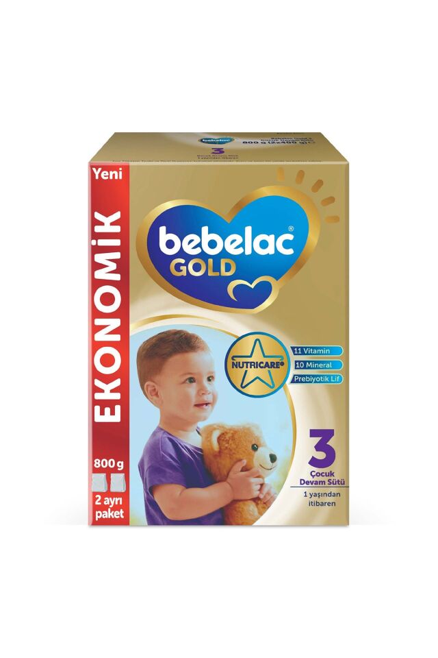 Bebelac Gold 3 Çocuk Devam Sütü 800 g 1 Yaş+