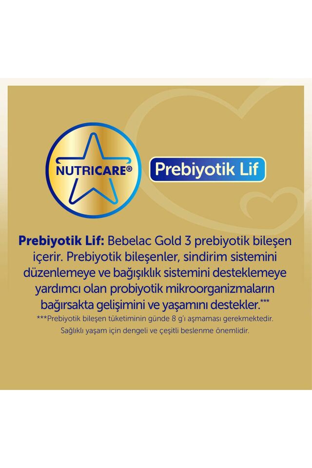 Bebelac Gold 3 Çocuk Devam Sütü 800 g 1 Yaş+