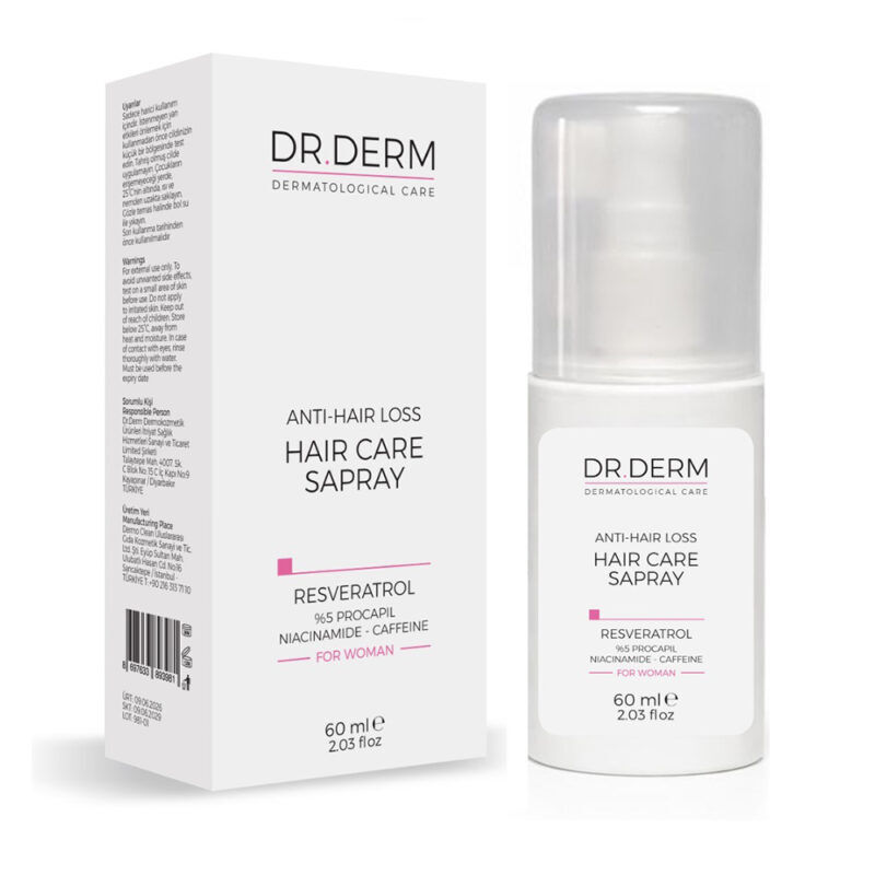 Dr. Derm Anti-Hair Loss Kadın İçin Saç ve Deri Bakım Spreyi 60 ml