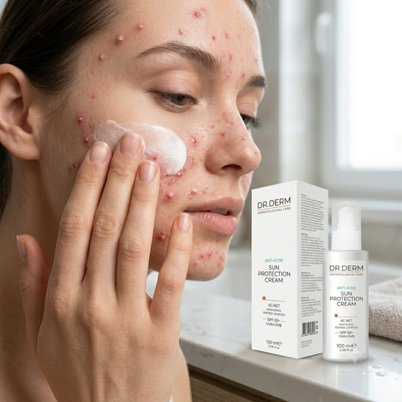 Dr. Derm Anti-Acne Akneye Yatkın Ciltler İçin Güneş Kremi SPF50+ 100 ml