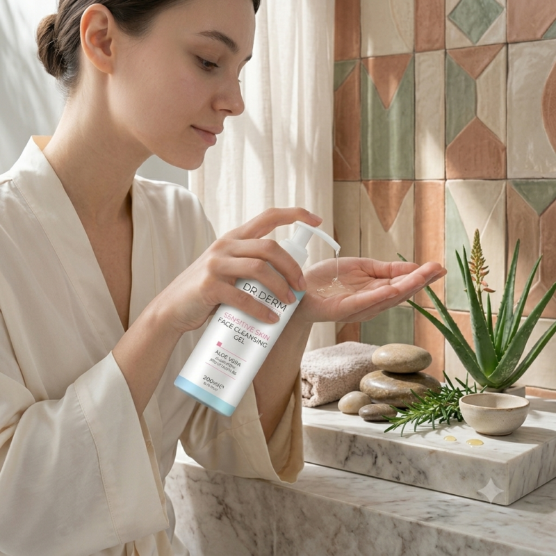 Dr. Derm Sensitive Skin Aloe Vera Yüz Temizleme Jeli 300 ml