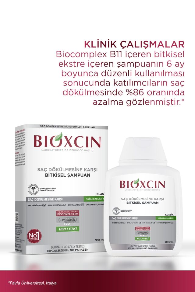 Bioxcin Genesis Yağlı Saçlar Için Şampuan 3x300 ml Klasik