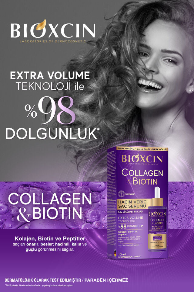 Bioxcin Collagen & Biotin Ekstra Hacim Serumu 100 Ml - Kolajen Biotin İnce Seyrek Saçlar
