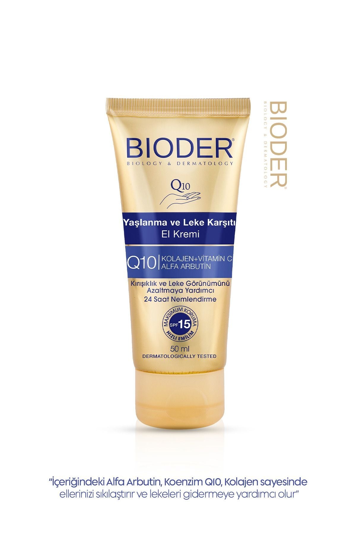 Bioder Yaşlanma Karşıtı Leke ve El Kremi 50 ml