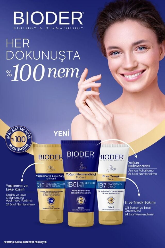 Bioder Yaşlanma Karşıtı Leke ve El Kremi 50 ml