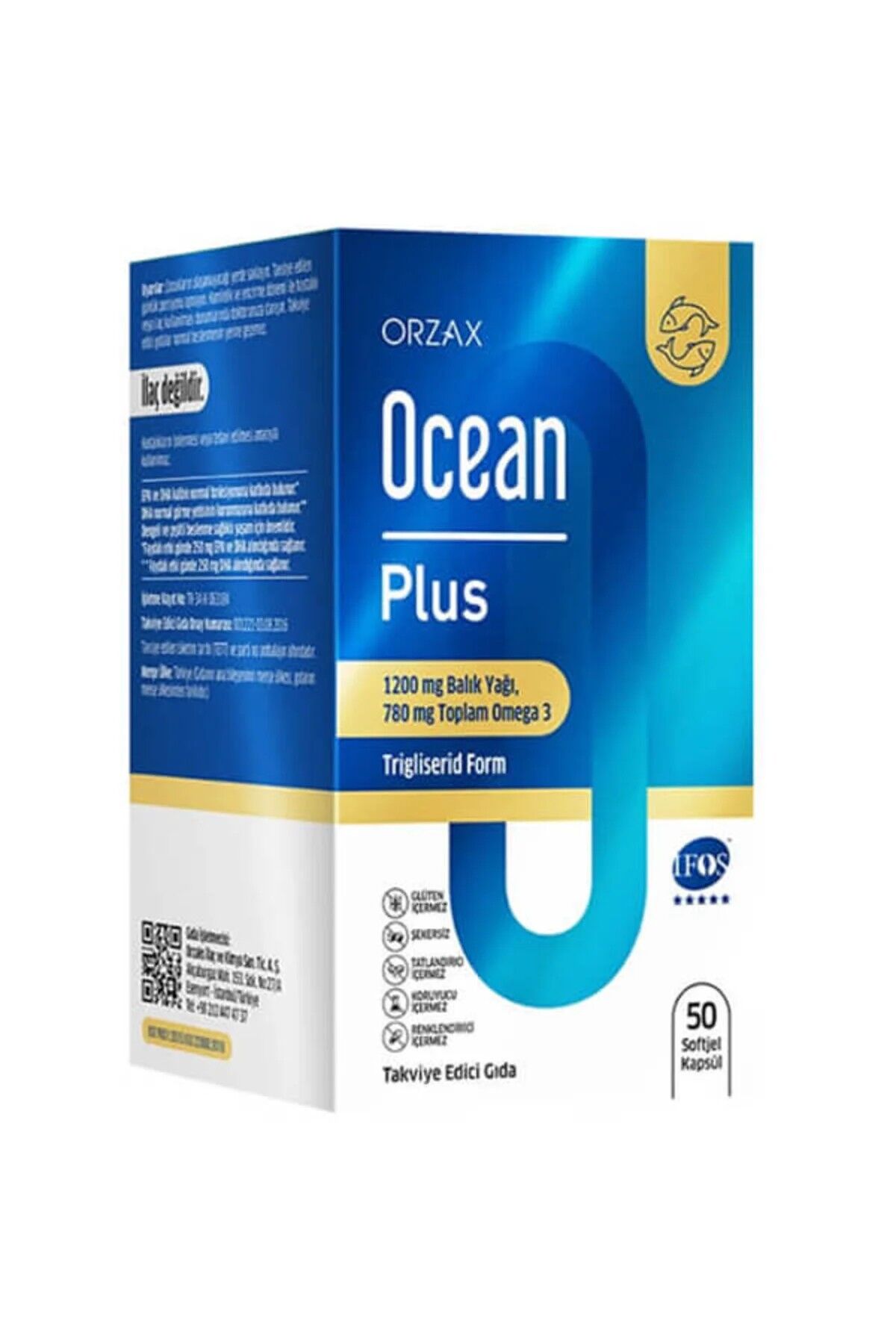 Orzax Ocean Plus 1200 mg 50 Softjel Kapsül