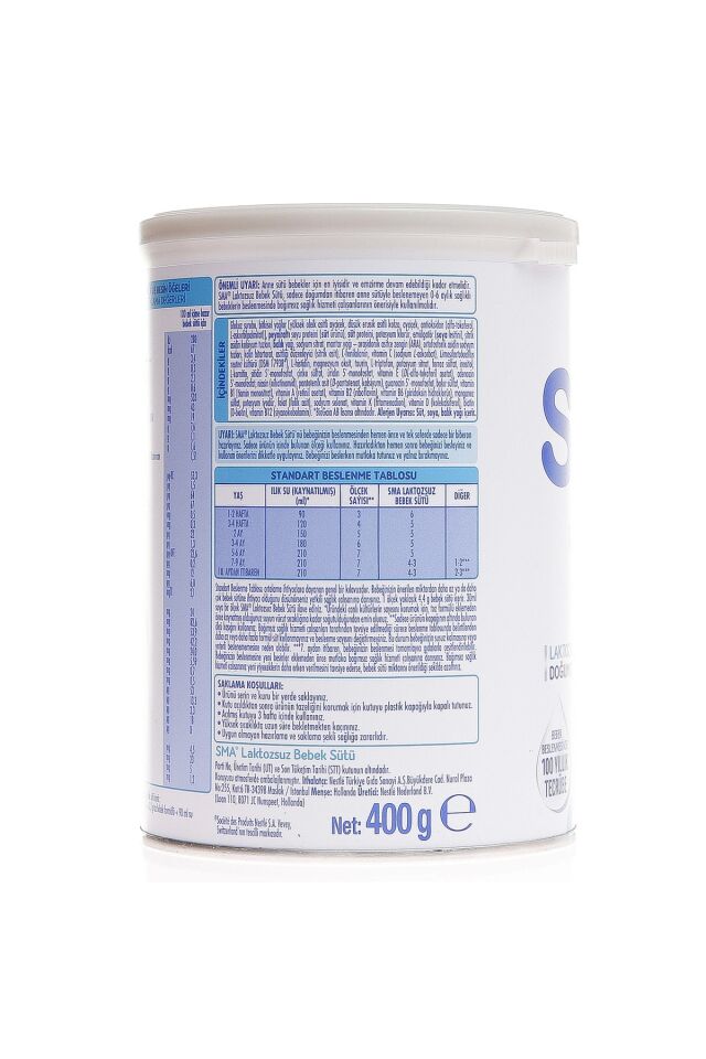 SMA Laktozsuz Bebek Sütü 400 gr 0-6 Ay ( 1 ADET )