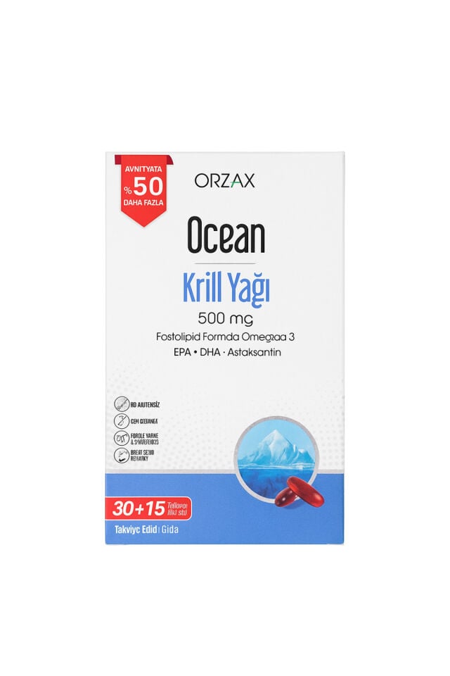 Ocean KRILL OIL 30 CAP %50 DAHA FAZLA